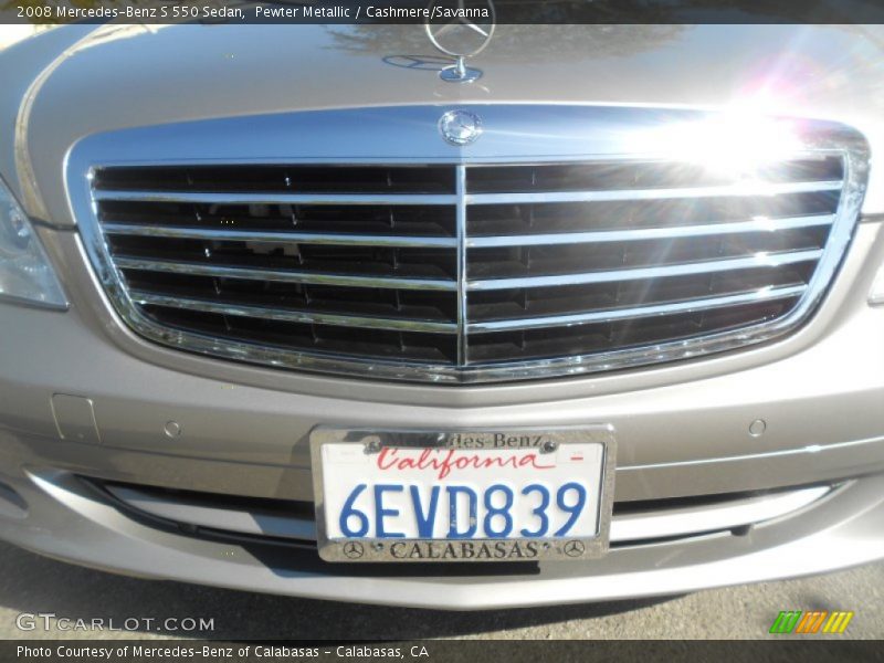 Pewter Metallic / Cashmere/Savanna 2008 Mercedes-Benz S 550 Sedan