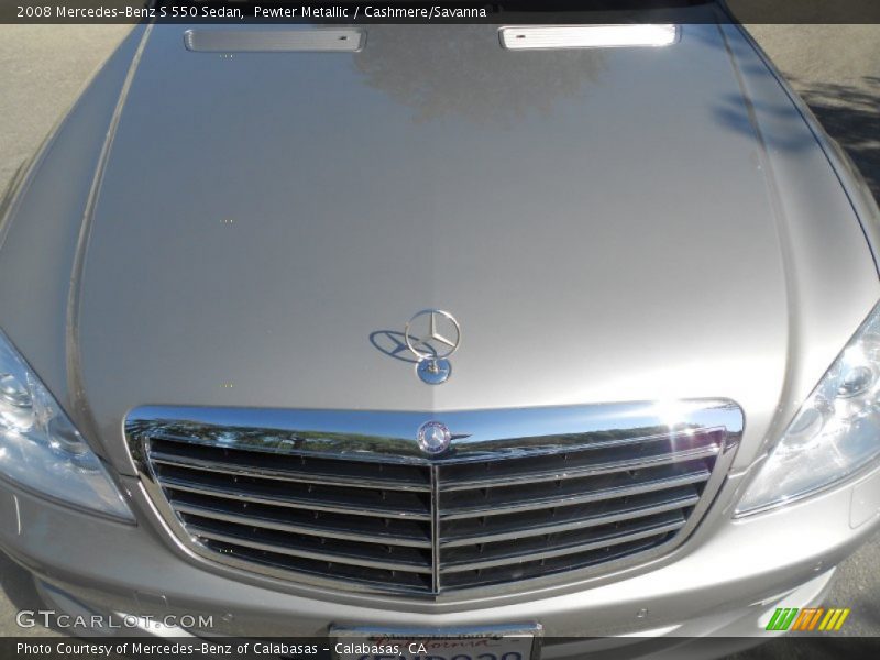 Pewter Metallic / Cashmere/Savanna 2008 Mercedes-Benz S 550 Sedan