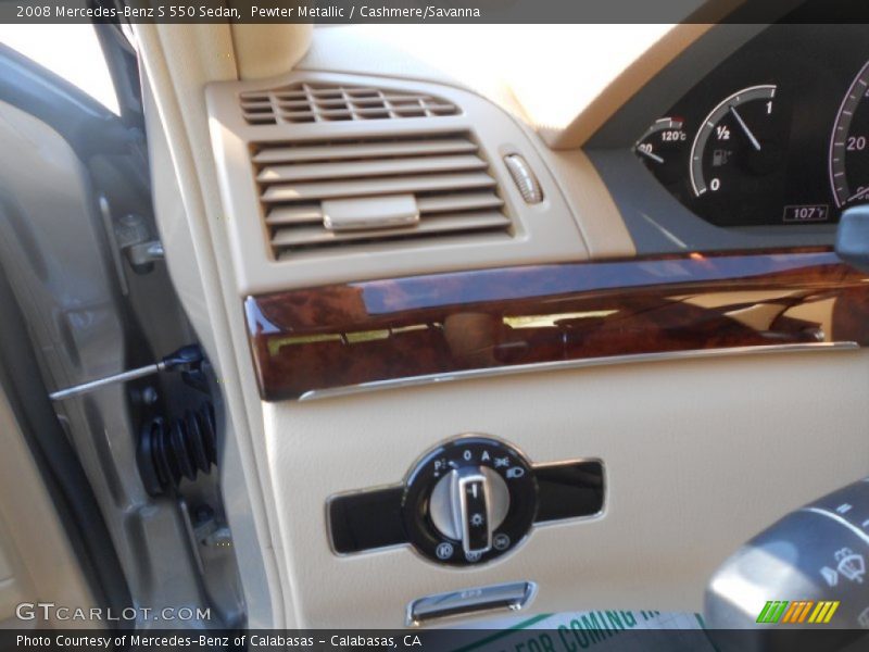 Pewter Metallic / Cashmere/Savanna 2008 Mercedes-Benz S 550 Sedan