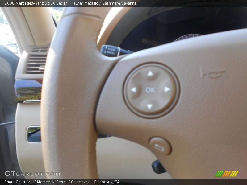 Pewter Metallic / Cashmere/Savanna 2008 Mercedes-Benz S 550 Sedan