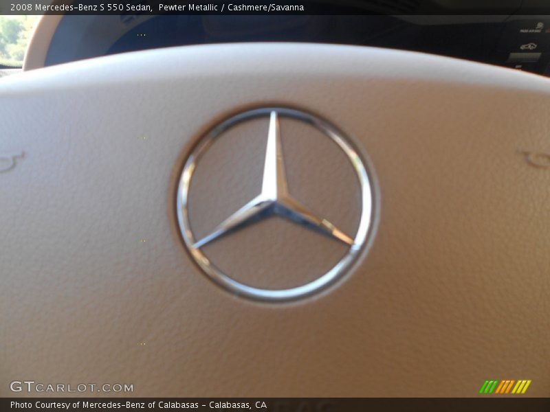 Pewter Metallic / Cashmere/Savanna 2008 Mercedes-Benz S 550 Sedan