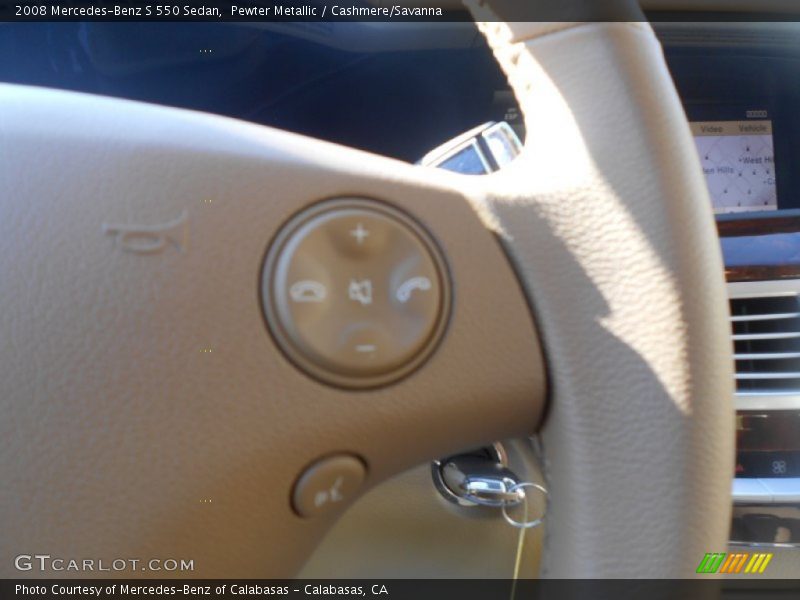 Pewter Metallic / Cashmere/Savanna 2008 Mercedes-Benz S 550 Sedan