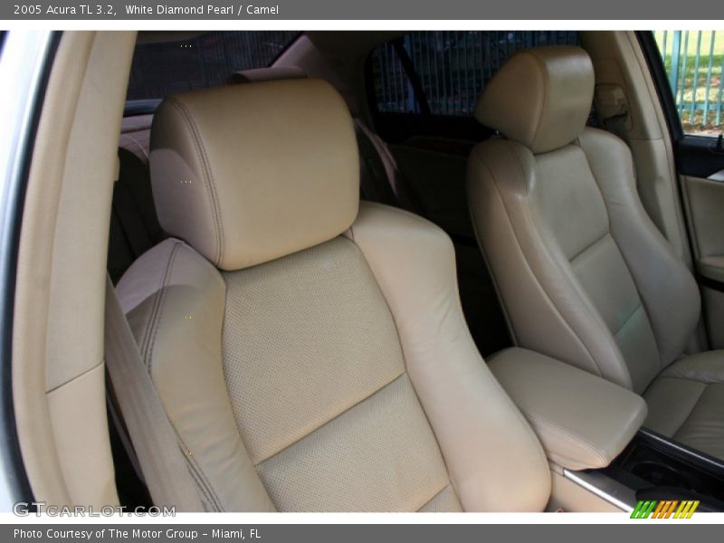White Diamond Pearl / Camel 2005 Acura TL 3.2