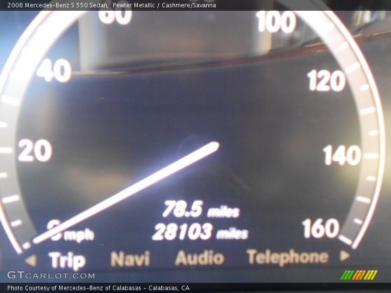 Pewter Metallic / Cashmere/Savanna 2008 Mercedes-Benz S 550 Sedan