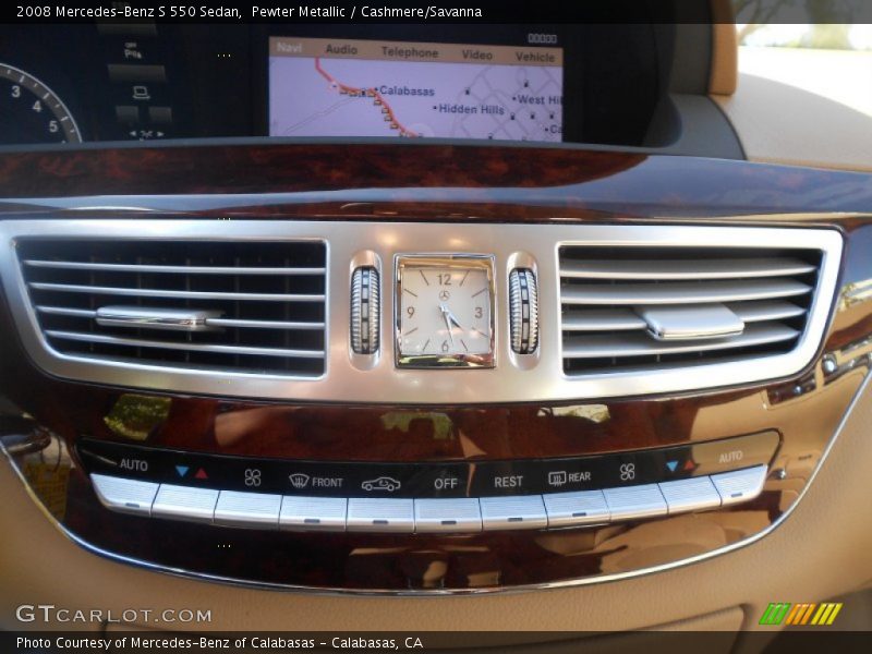 Pewter Metallic / Cashmere/Savanna 2008 Mercedes-Benz S 550 Sedan