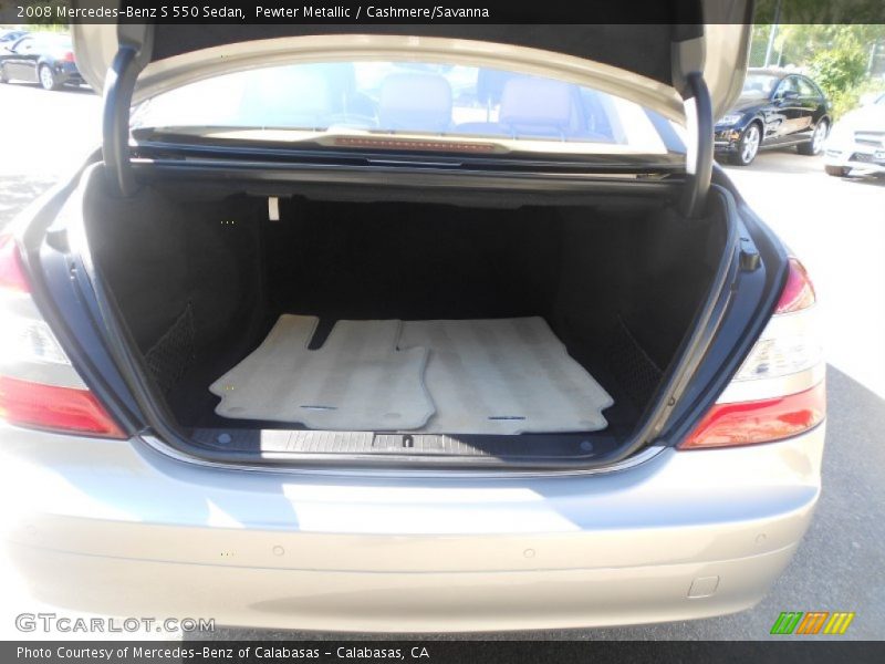 Pewter Metallic / Cashmere/Savanna 2008 Mercedes-Benz S 550 Sedan