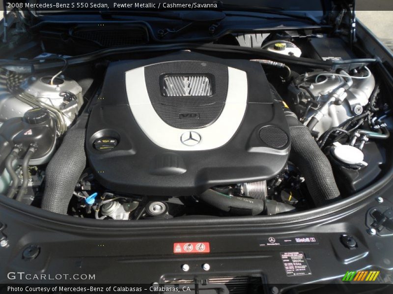 Pewter Metallic / Cashmere/Savanna 2008 Mercedes-Benz S 550 Sedan