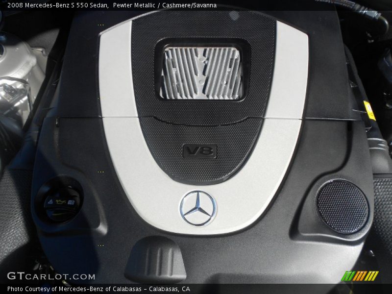 Pewter Metallic / Cashmere/Savanna 2008 Mercedes-Benz S 550 Sedan
