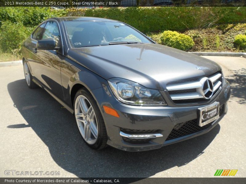 Steel Grey Metallic / Black 2013 Mercedes-Benz C 250 Coupe