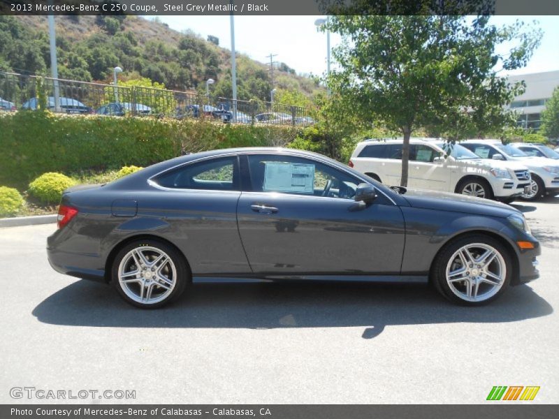 Steel Grey Metallic / Black 2013 Mercedes-Benz C 250 Coupe