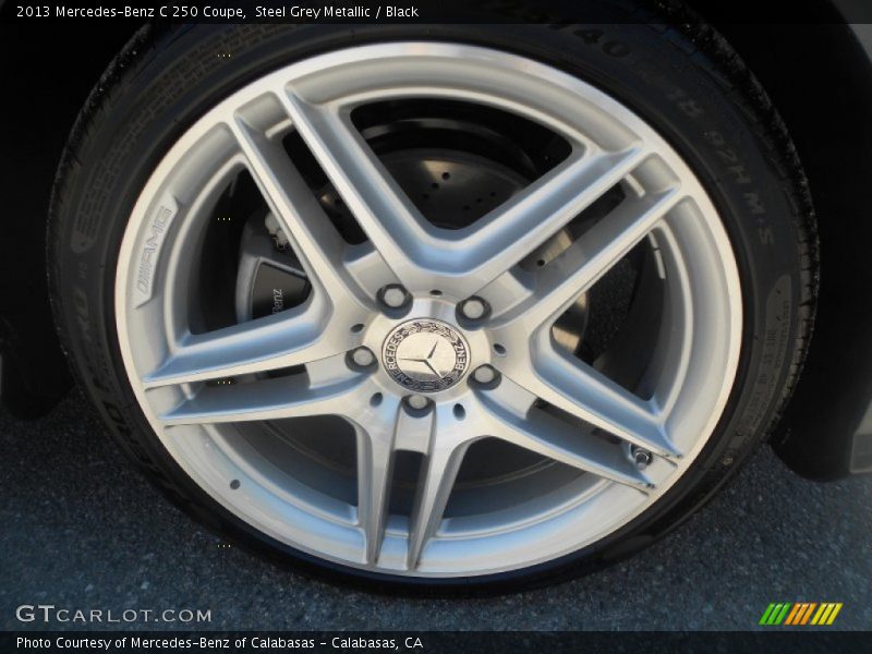 Steel Grey Metallic / Black 2013 Mercedes-Benz C 250 Coupe