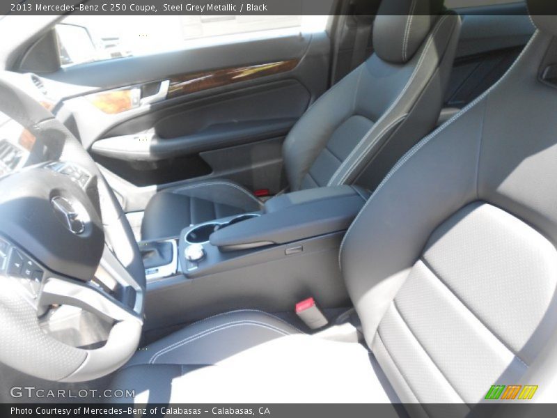 Steel Grey Metallic / Black 2013 Mercedes-Benz C 250 Coupe