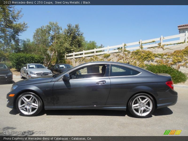 Steel Grey Metallic / Black 2013 Mercedes-Benz C 250 Coupe