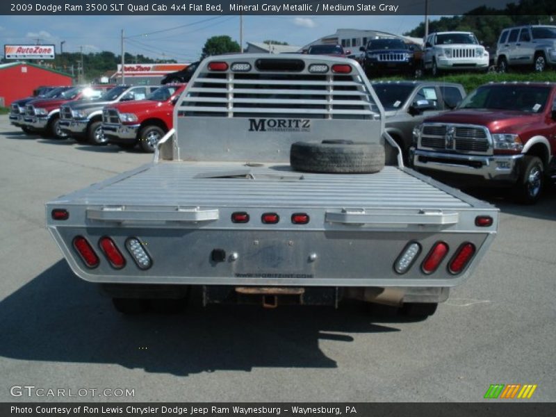 Mineral Gray Metallic / Medium Slate Gray 2009 Dodge Ram 3500 SLT Quad Cab 4x4 Flat Bed
