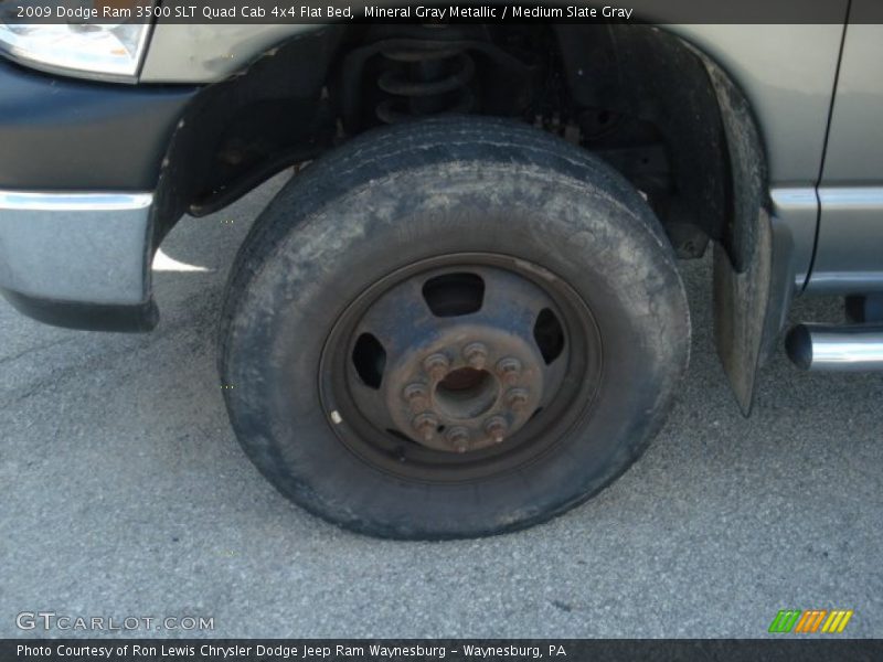 Mineral Gray Metallic / Medium Slate Gray 2009 Dodge Ram 3500 SLT Quad Cab 4x4 Flat Bed