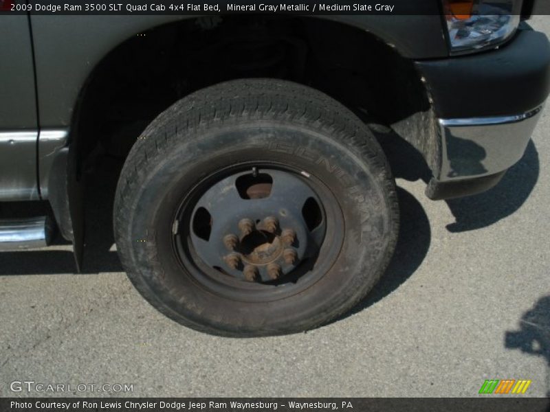 Mineral Gray Metallic / Medium Slate Gray 2009 Dodge Ram 3500 SLT Quad Cab 4x4 Flat Bed