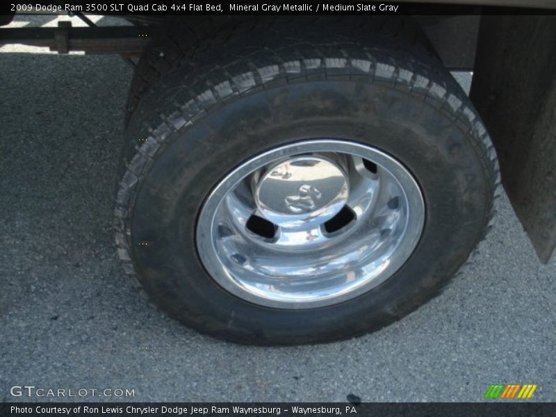 Mineral Gray Metallic / Medium Slate Gray 2009 Dodge Ram 3500 SLT Quad Cab 4x4 Flat Bed