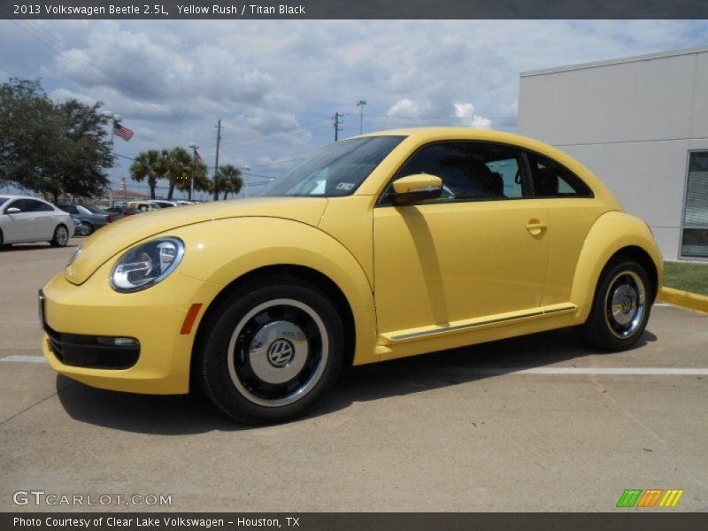 Yellow Rush / Titan Black 2013 Volkswagen Beetle 2.5L
