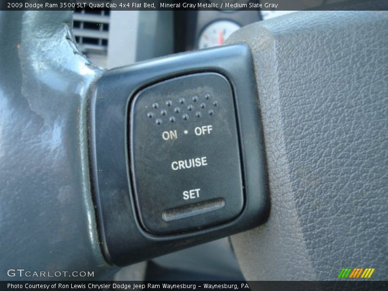 Mineral Gray Metallic / Medium Slate Gray 2009 Dodge Ram 3500 SLT Quad Cab 4x4 Flat Bed