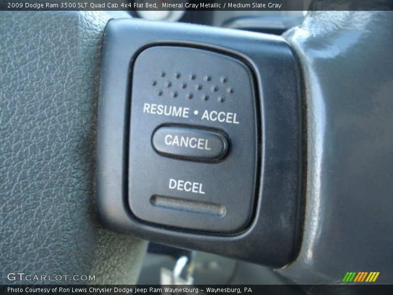 Mineral Gray Metallic / Medium Slate Gray 2009 Dodge Ram 3500 SLT Quad Cab 4x4 Flat Bed