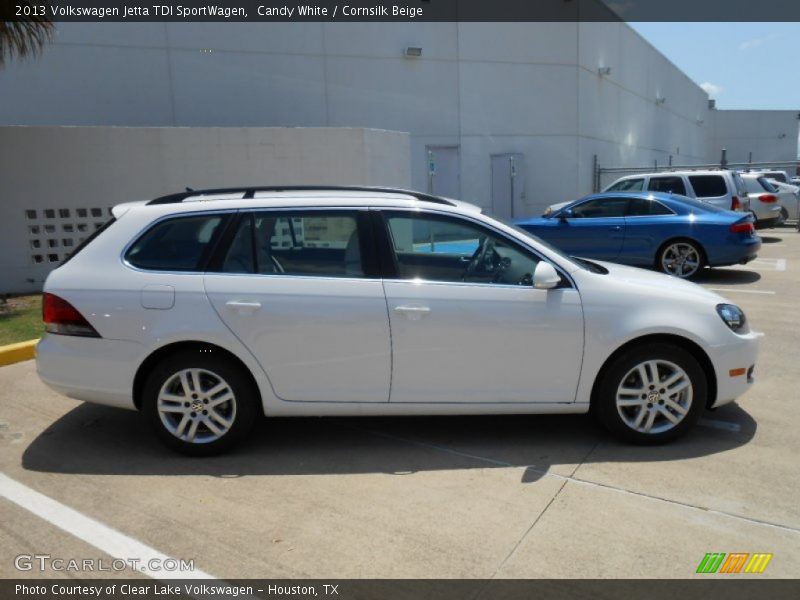 Candy White / Cornsilk Beige 2013 Volkswagen Jetta TDI SportWagen