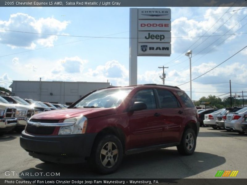 Salsa Red Metallic / Light Gray 2005 Chevrolet Equinox LS AWD