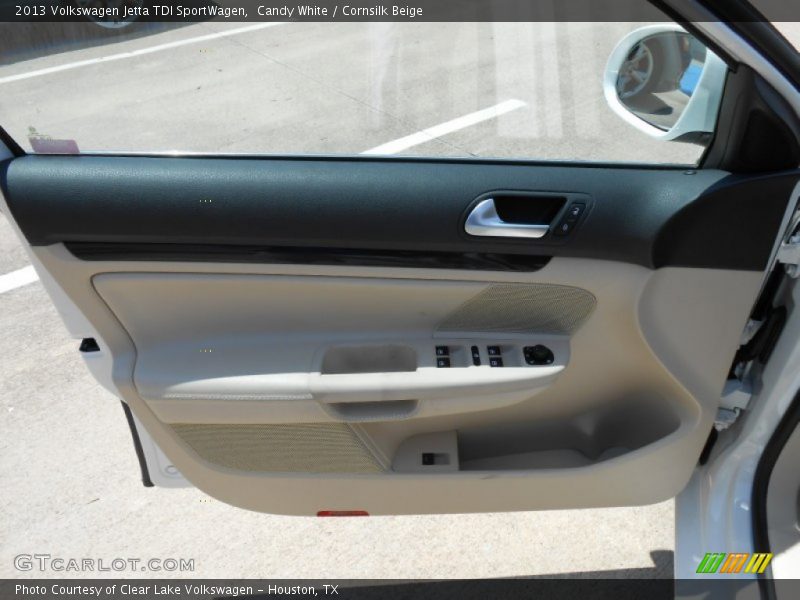 Candy White / Cornsilk Beige 2013 Volkswagen Jetta TDI SportWagen