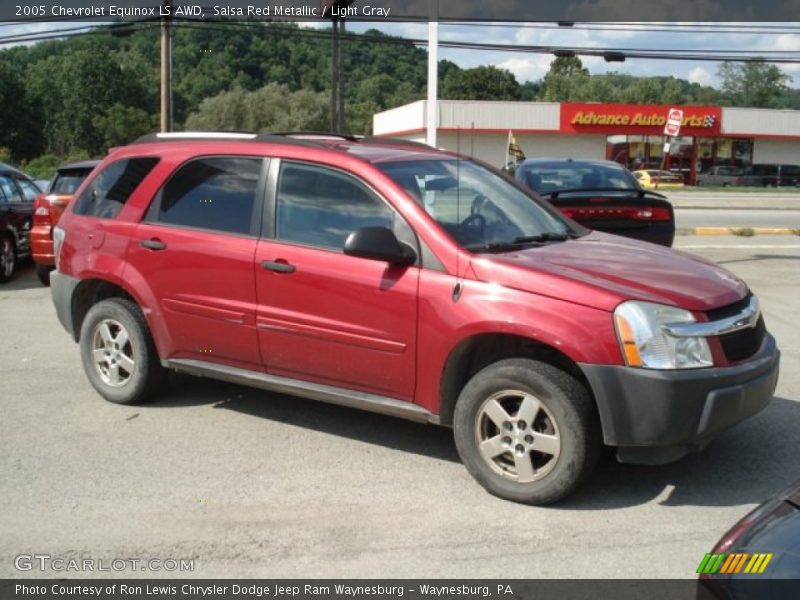 Salsa Red Metallic / Light Gray 2005 Chevrolet Equinox LS AWD