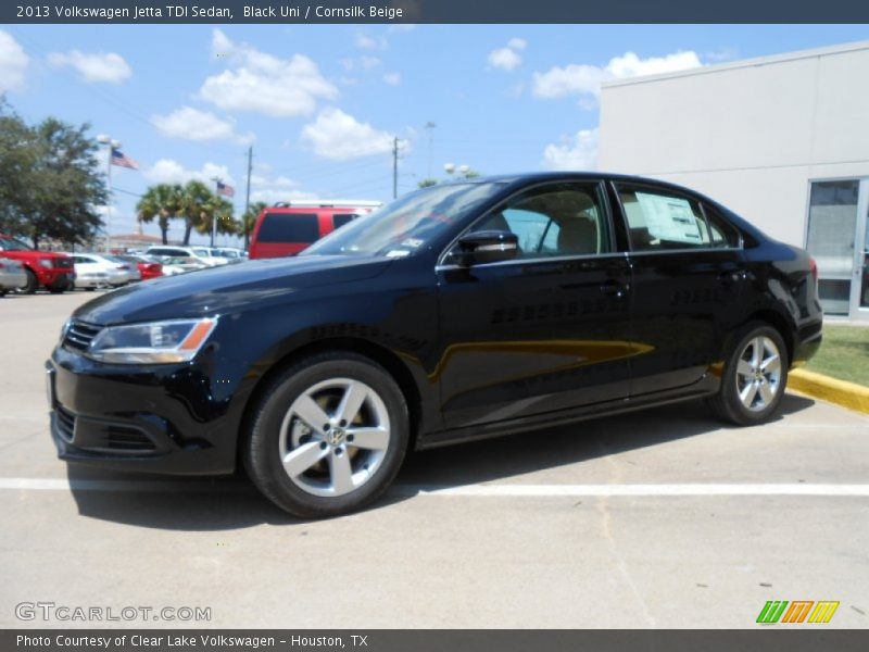 Black Uni / Cornsilk Beige 2013 Volkswagen Jetta TDI Sedan