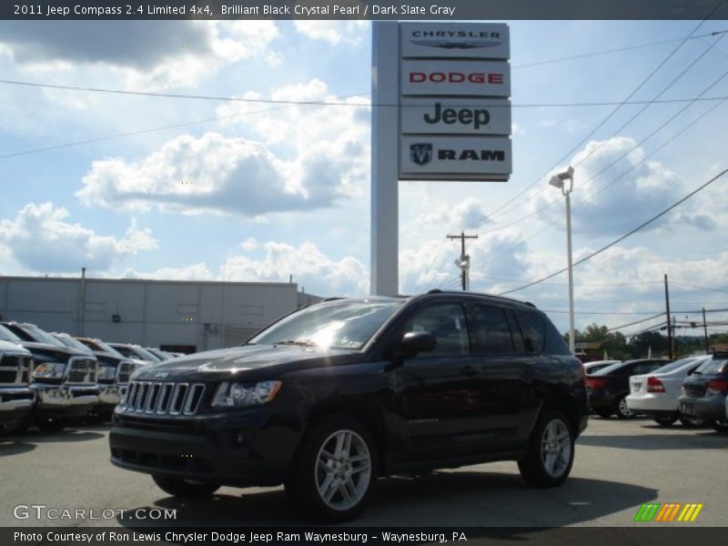 Brilliant Black Crystal Pearl / Dark Slate Gray 2011 Jeep Compass 2.4 Limited 4x4