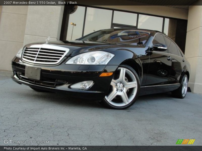Black / Black 2007 Mercedes-Benz S 550 Sedan