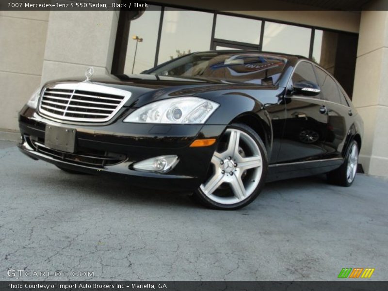 Black / Black 2007 Mercedes-Benz S 550 Sedan