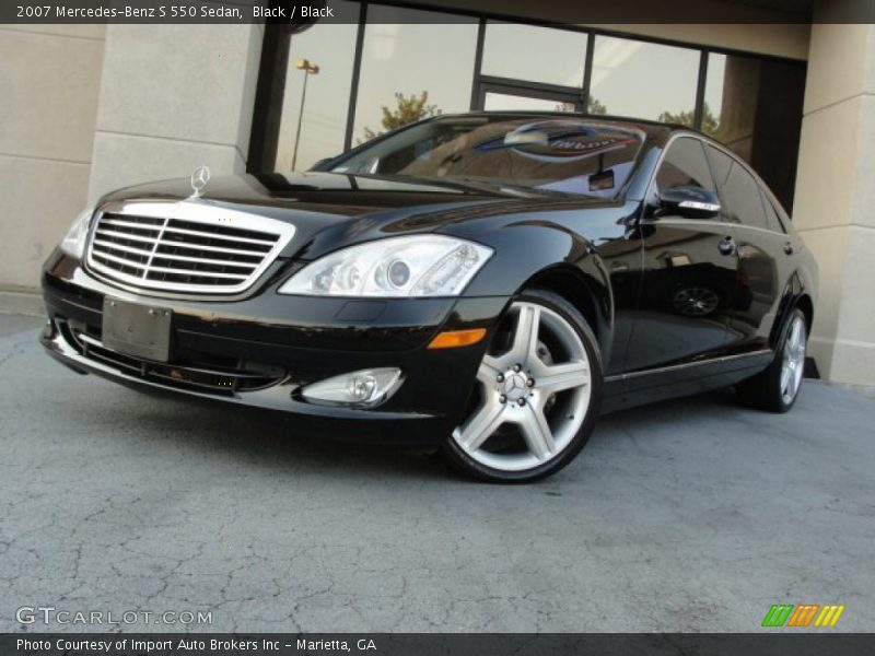 Black / Black 2007 Mercedes-Benz S 550 Sedan