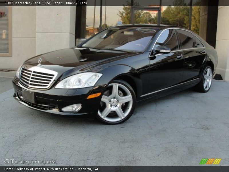 Black / Black 2007 Mercedes-Benz S 550 Sedan