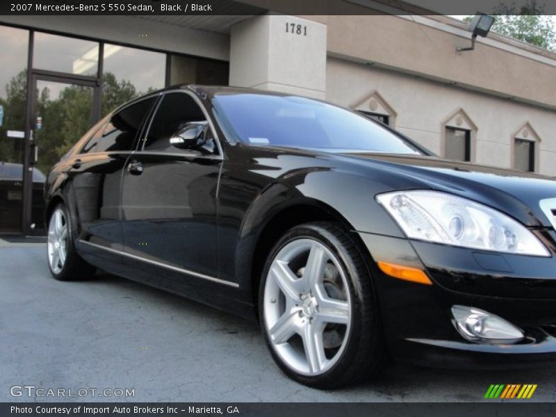 Black / Black 2007 Mercedes-Benz S 550 Sedan