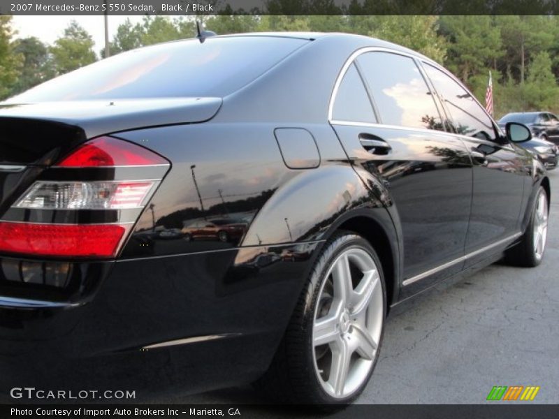 Black / Black 2007 Mercedes-Benz S 550 Sedan