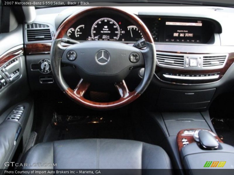 Black / Black 2007 Mercedes-Benz S 550 Sedan