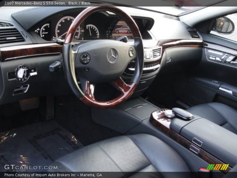 Black / Black 2007 Mercedes-Benz S 550 Sedan