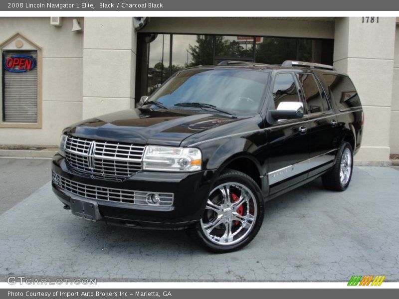 Black / Charcoal Black 2008 Lincoln Navigator L Elite