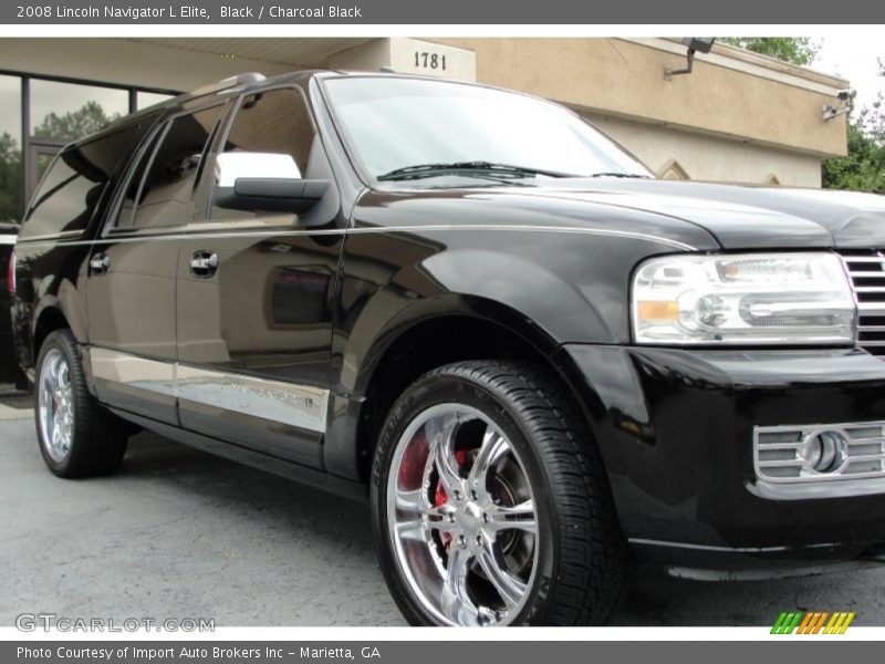 Black / Charcoal Black 2008 Lincoln Navigator L Elite