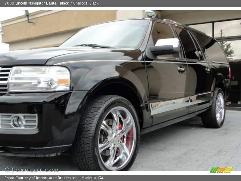 Black / Charcoal Black 2008 Lincoln Navigator L Elite