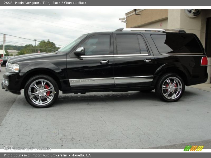 Black / Charcoal Black 2008 Lincoln Navigator L Elite
