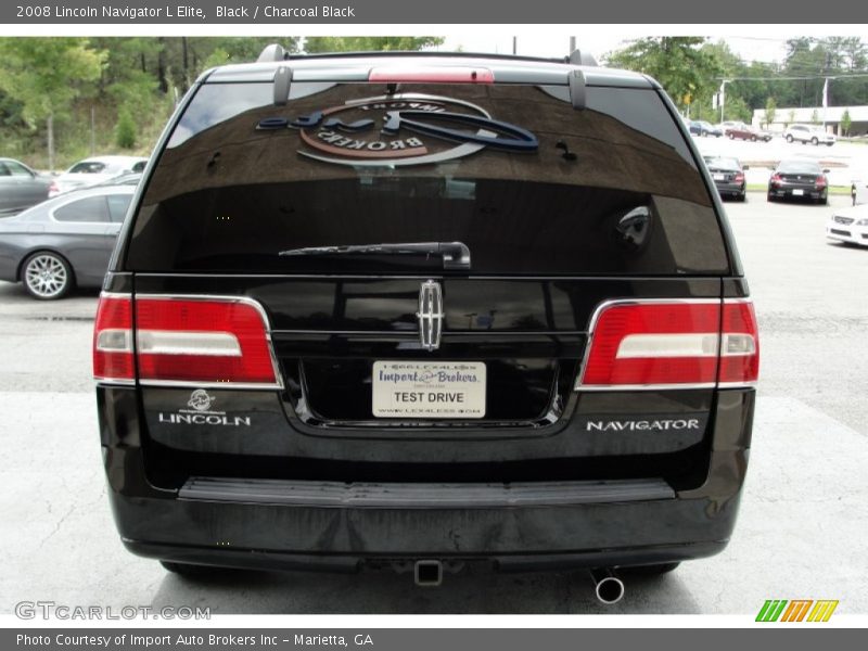 Black / Charcoal Black 2008 Lincoln Navigator L Elite