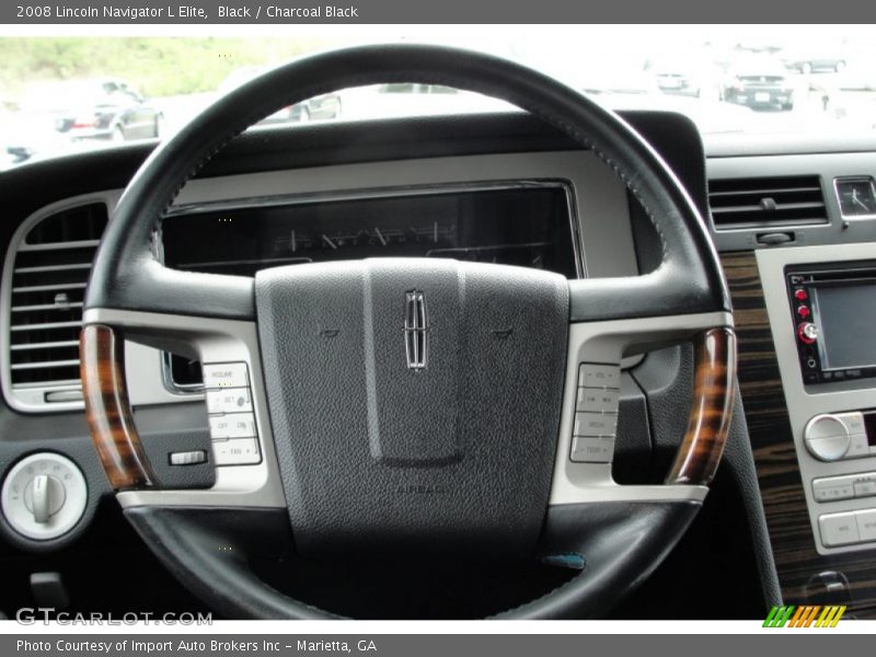 Black / Charcoal Black 2008 Lincoln Navigator L Elite