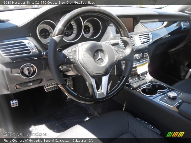 Steel Grey Metallic / Black 2013 Mercedes-Benz CLS 550 Coupe