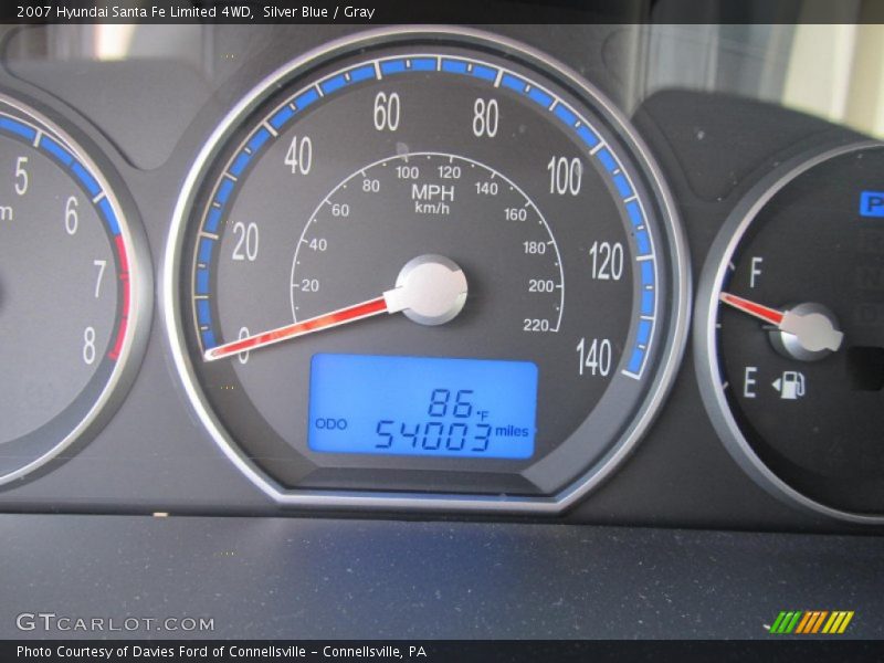 Silver Blue / Gray 2007 Hyundai Santa Fe Limited 4WD