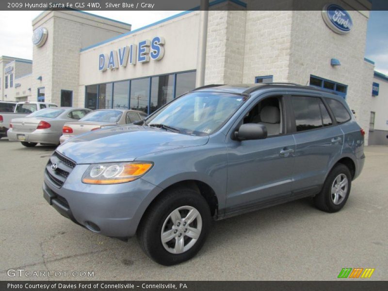 Silver Blue / Gray 2009 Hyundai Santa Fe GLS 4WD