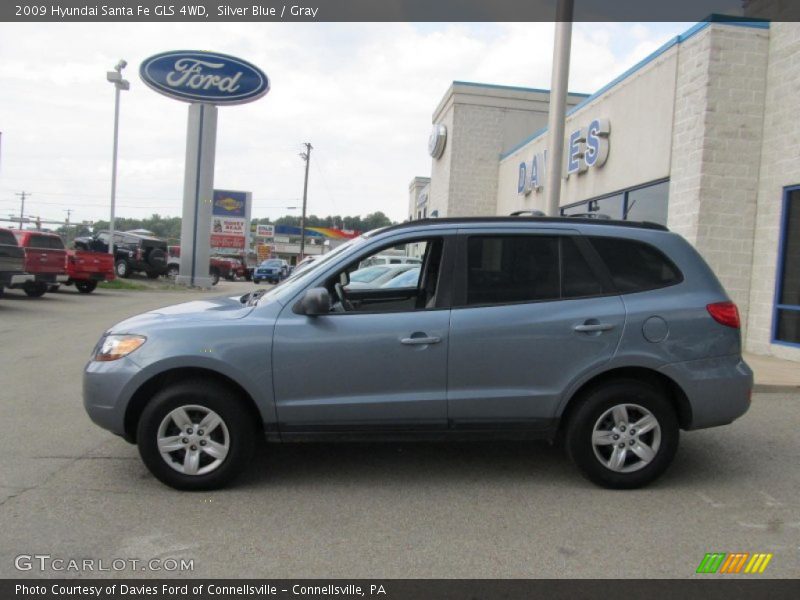 Silver Blue / Gray 2009 Hyundai Santa Fe GLS 4WD