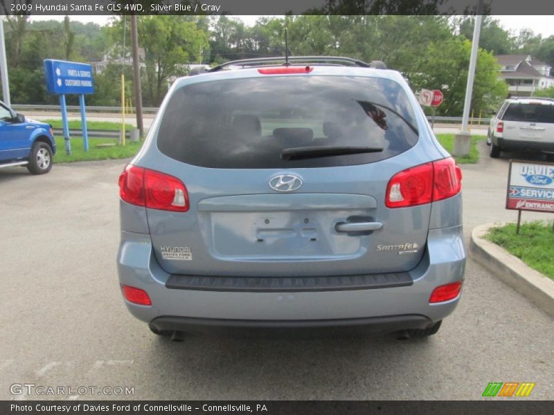 Silver Blue / Gray 2009 Hyundai Santa Fe GLS 4WD