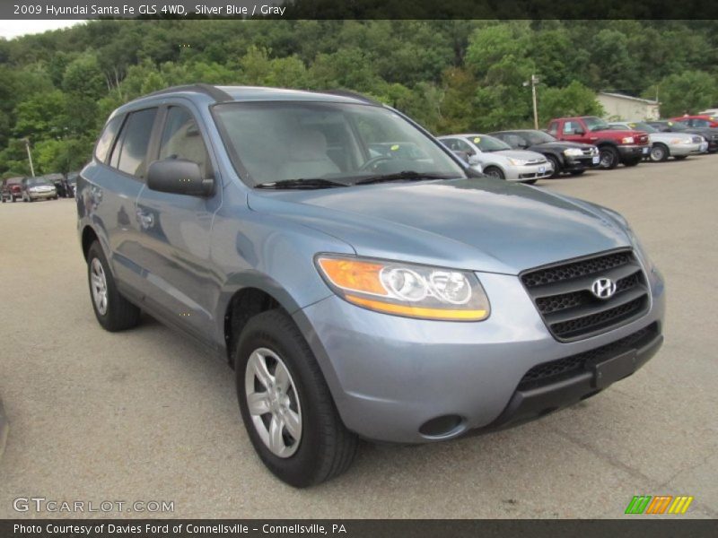 Silver Blue / Gray 2009 Hyundai Santa Fe GLS 4WD
